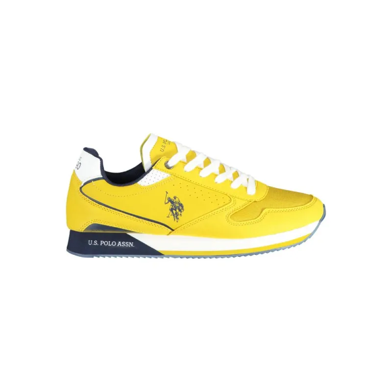 Yellow Polyester Men Sneaker sold by Louxly