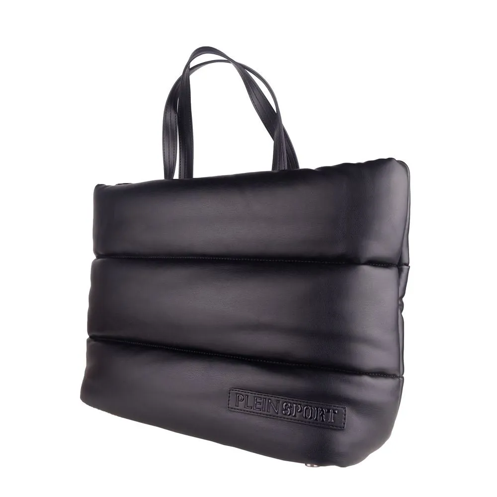 Elegant Black Padded Eco-Leather Shopper sold by Louxly product image thumbnail 2