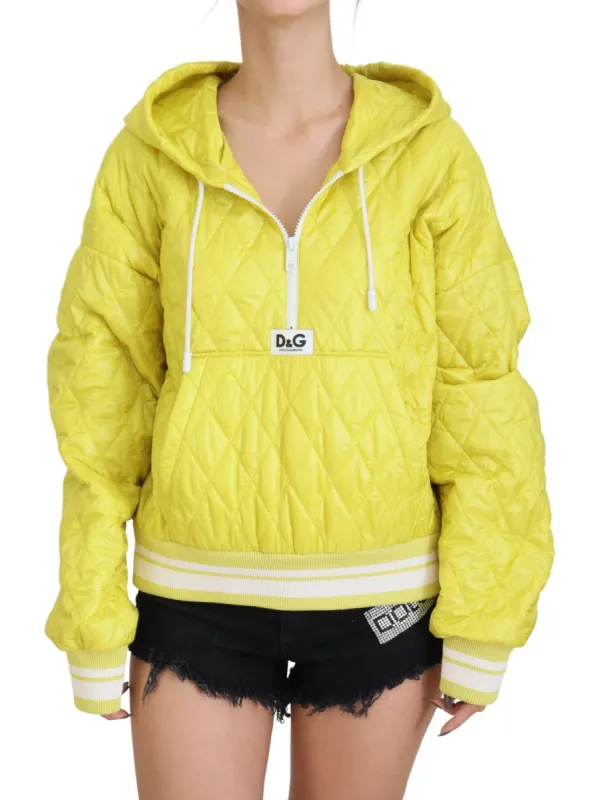 Elegant Yellow Hooded Jacket sold by Louxly