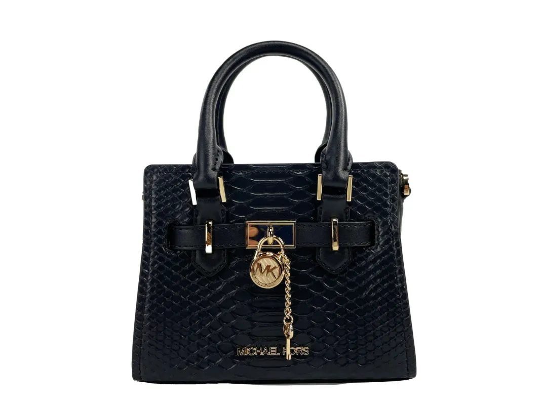 Hamilton XS Black Snake Satchel Crossbody Bag Purse sold by Louxly