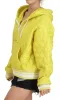 Elegant Yellow Hooded Jacket sold by Louxly