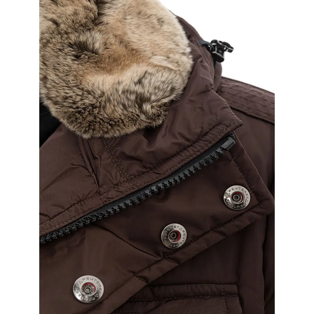 Sophisticated Brown Polyamide Jacket for Men sold by Louxly product image thumbnail 5