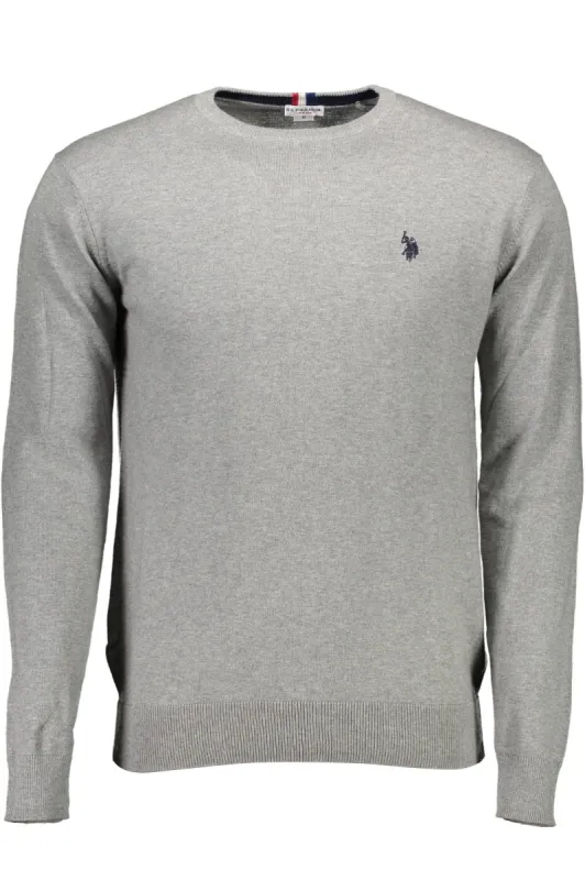 Elegant Gray Cotton-Cashmere Sweater for Men sold by Louxly