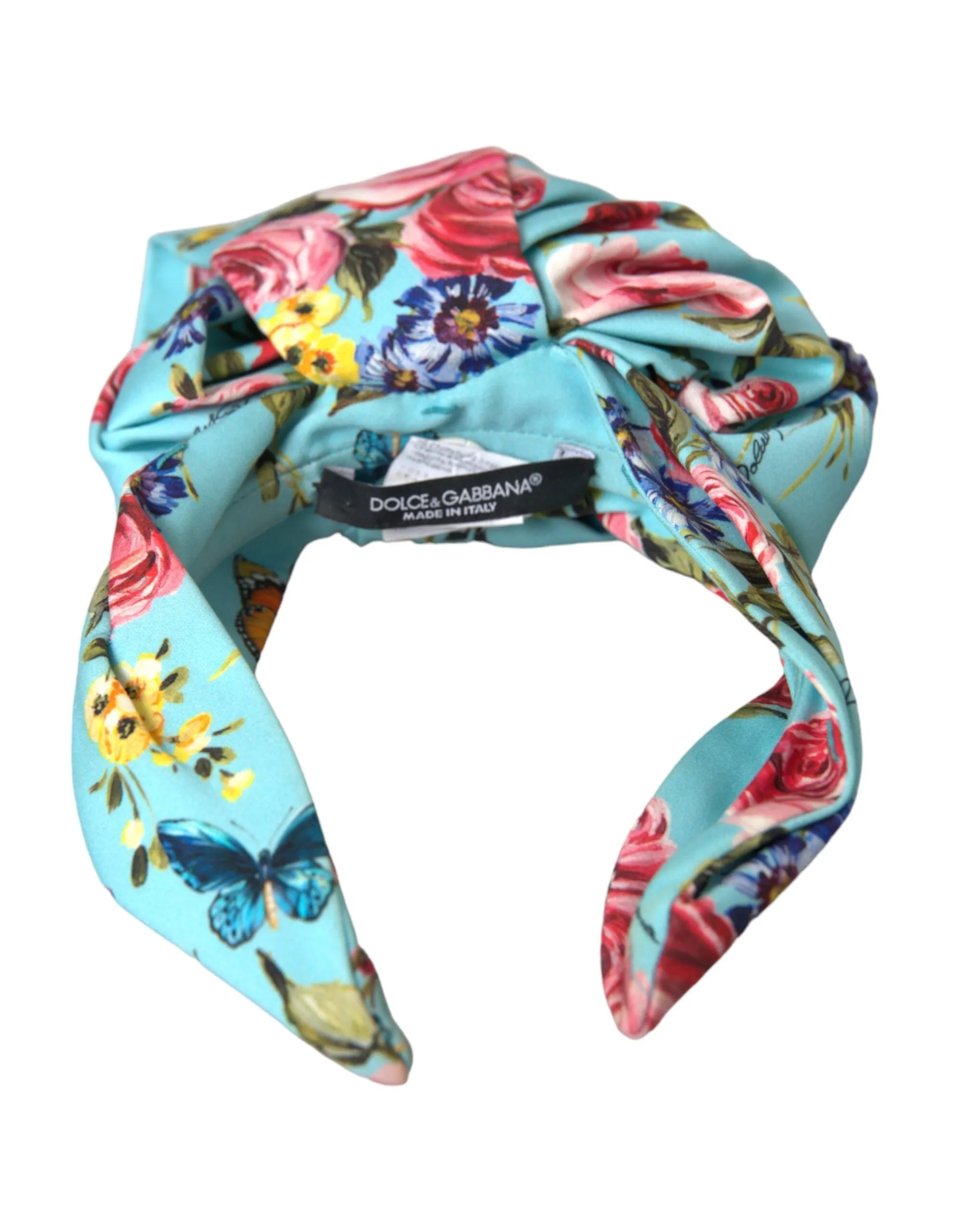 Turquoise Floral Applique Silk Women Headband Diadem sold by Louxly