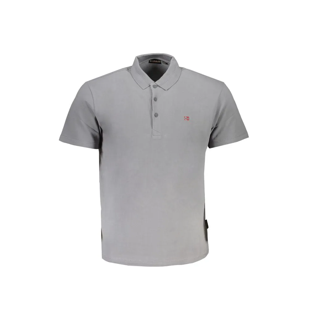 Gray Cotton Polo Shirt sold by Louxly