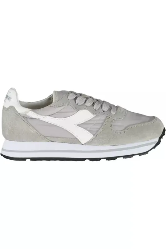 Elegant Gray Lace-Up Sports Sneakers sold by Louxly