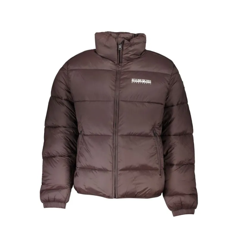 Brown Polyamide Men Jacket sold by Louxly