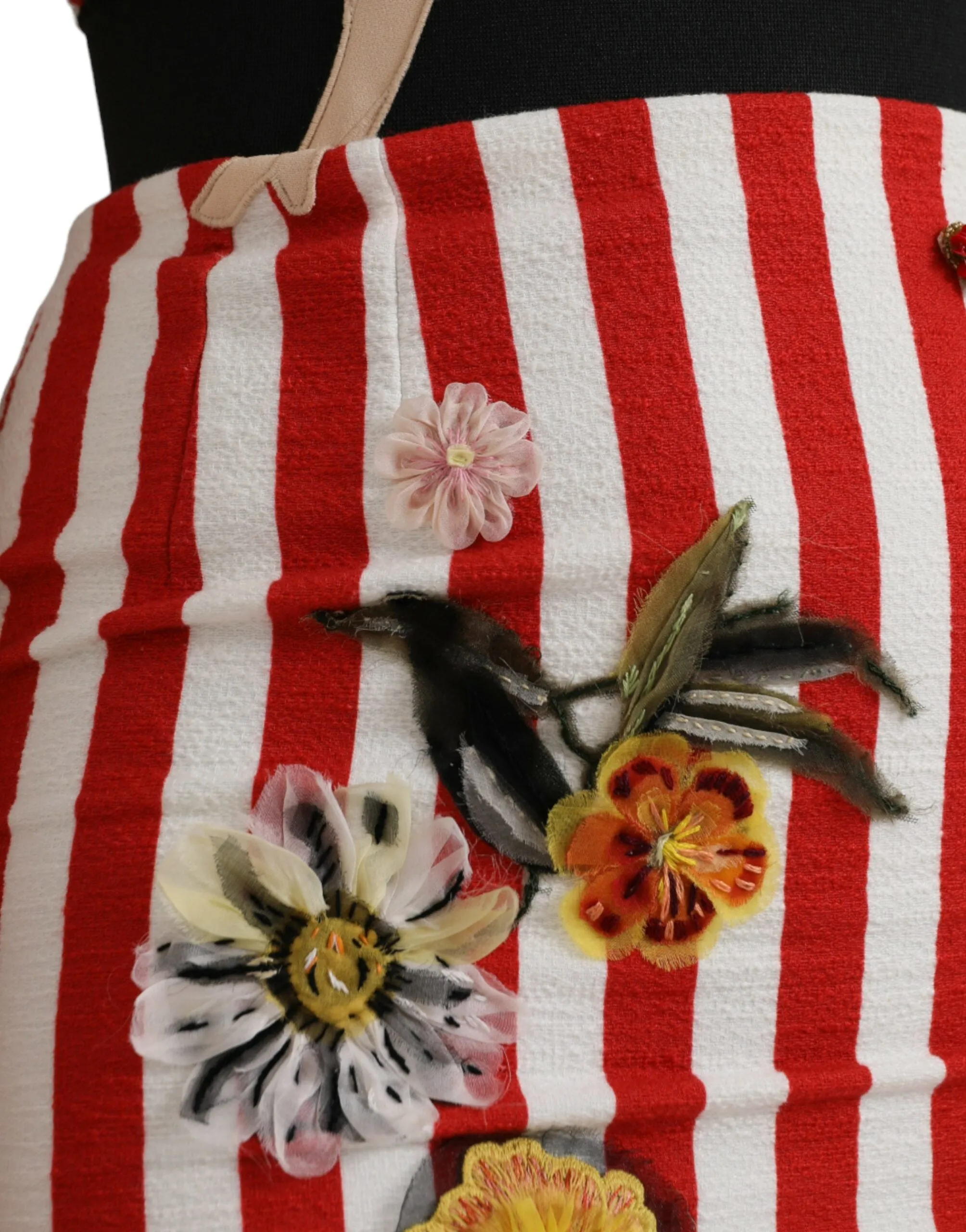 Red White Floral Sleeveless Sheath Midi Dress sold by Louxly product image thumbnail 4