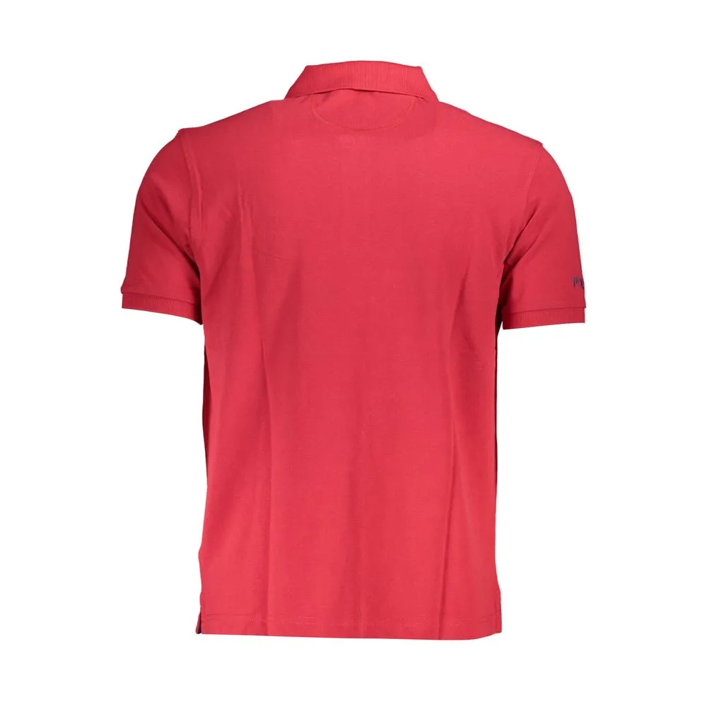 Red Cotton Men Polo Shirt sold by Louxly product image thumbnail 2