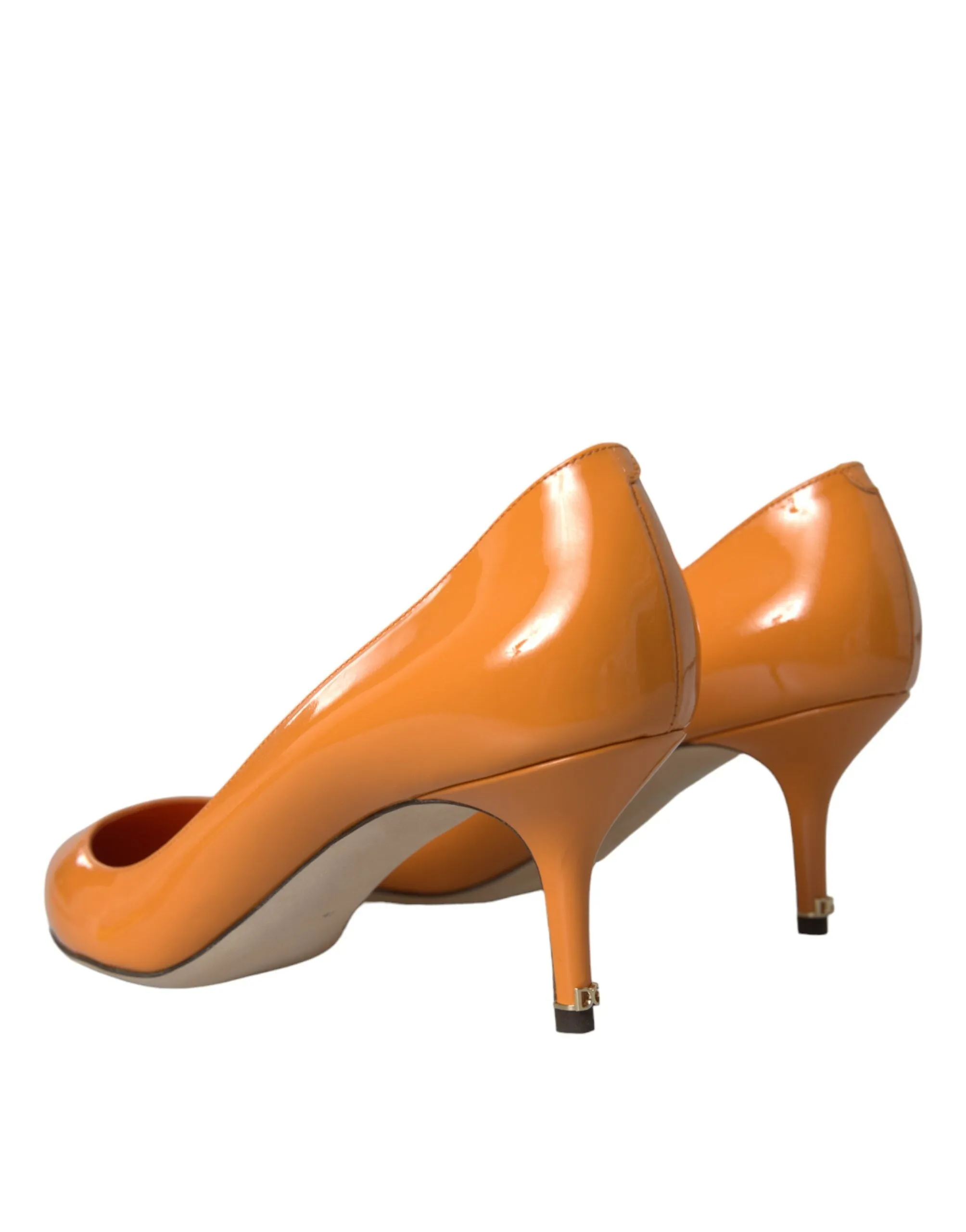 Orange Patent Leather Heels Pumps Shoes sold by Louxly product image thumbnail 4