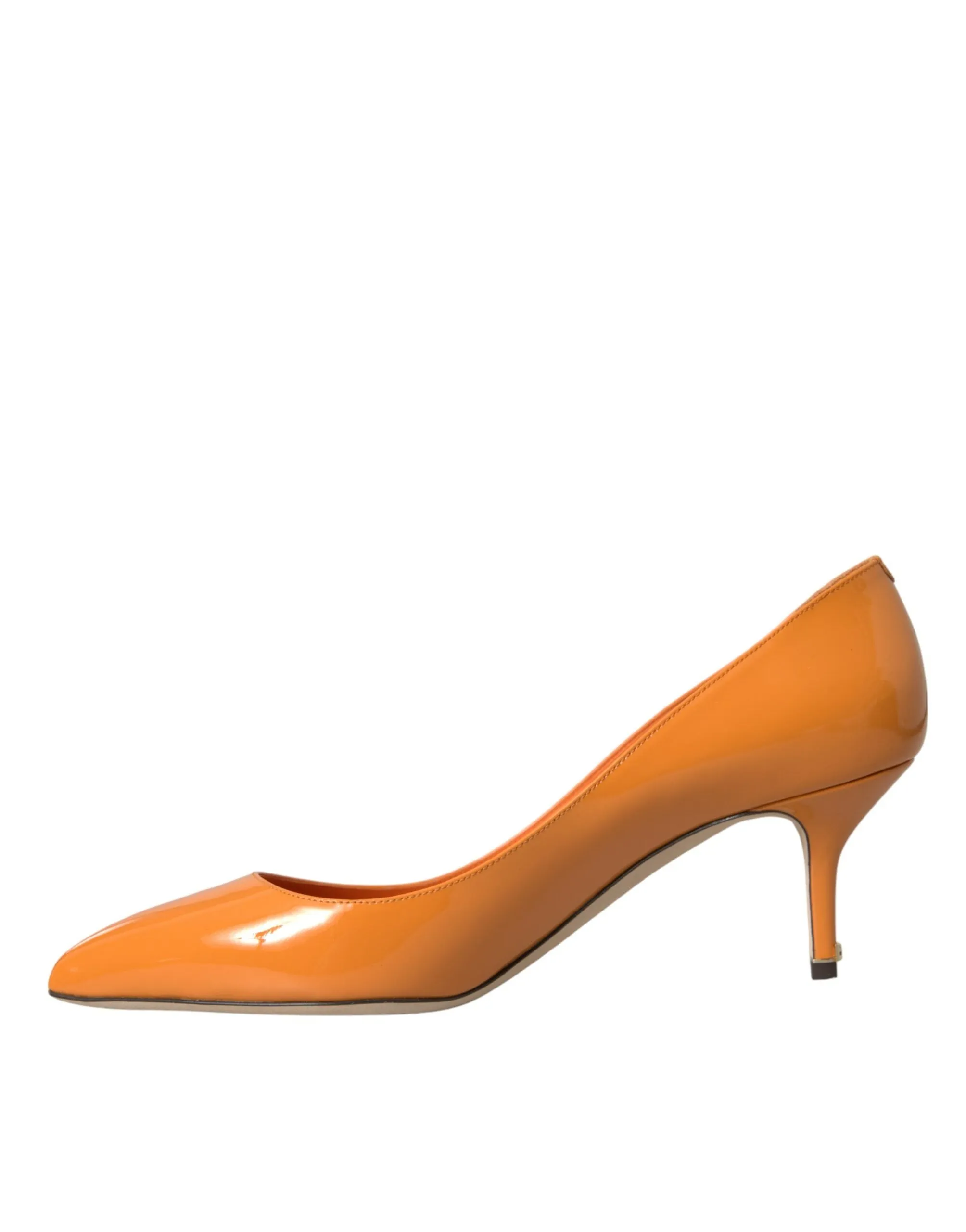 Orange Patent Leather Heels Pumps Shoes sold by Louxly product image thumbnail 5