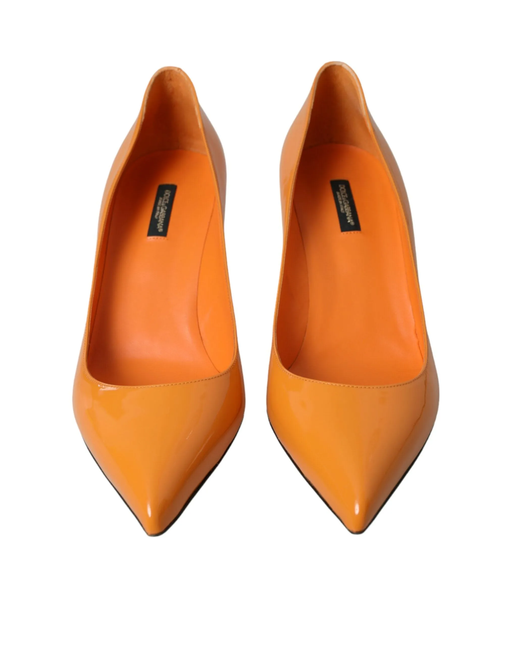 Orange Patent Leather Heels Pumps Shoes sold by Louxly product image thumbnail 2