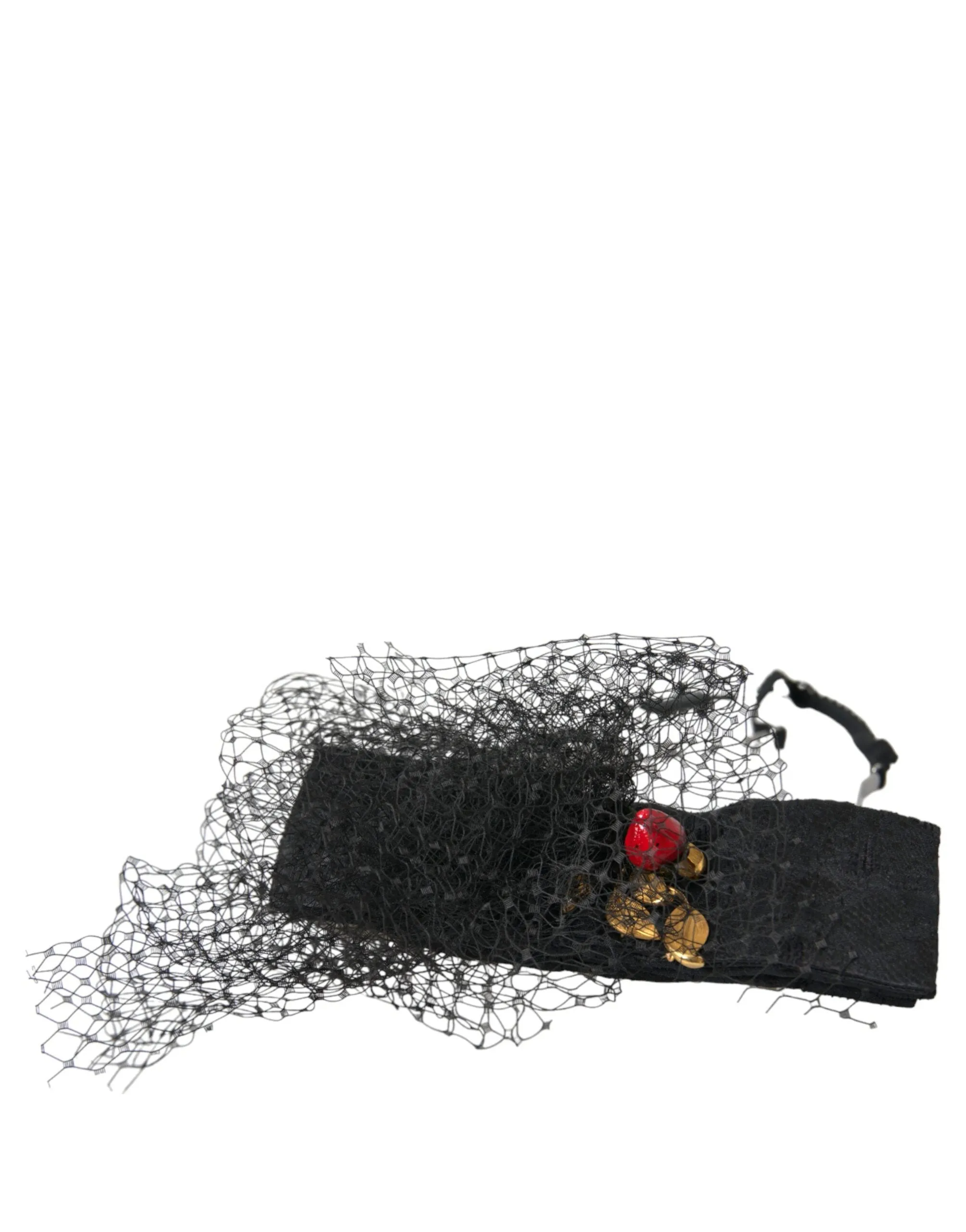 Black Strawberry Sicily Crystal Mesh Net Headband Diadem sold by Louxly product image thumbnail 2