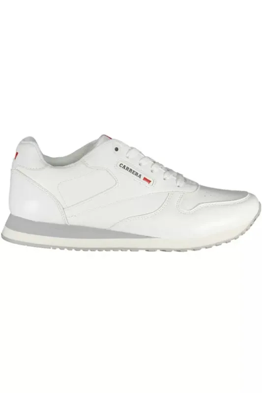 Sleek White Eco-Leather Sneakers sold by Louxly