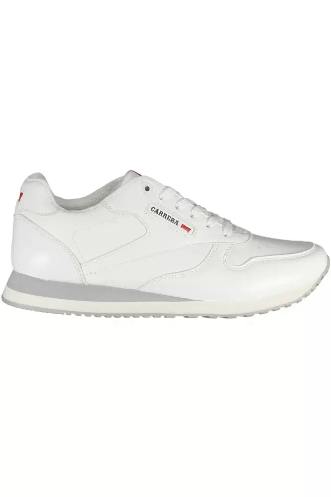 Sleek White Eco-Leather Sneakers sold by Louxly