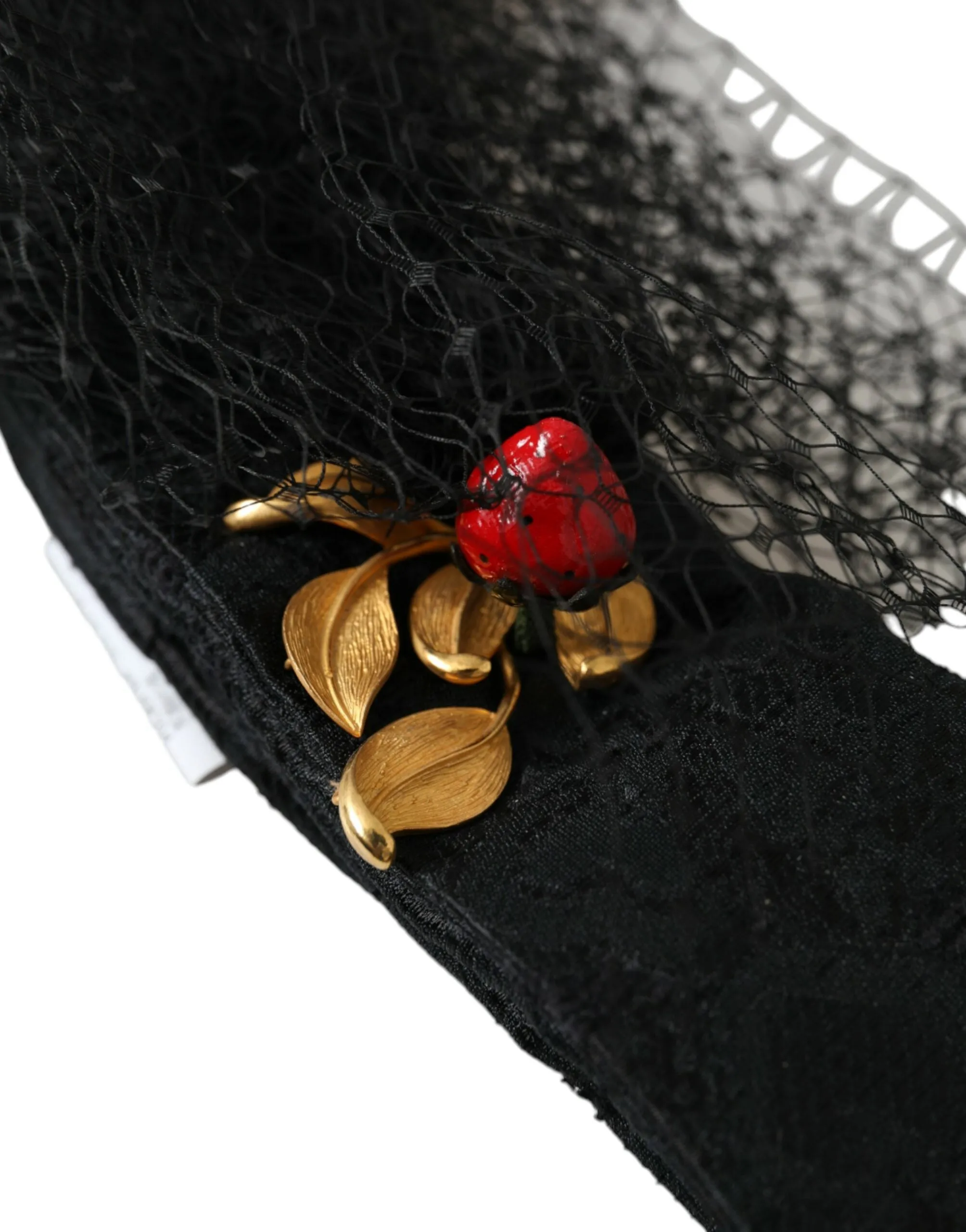 Black Strawberry Sicily Crystal Mesh Net Headband Diadem sold by Louxly product image thumbnail 5