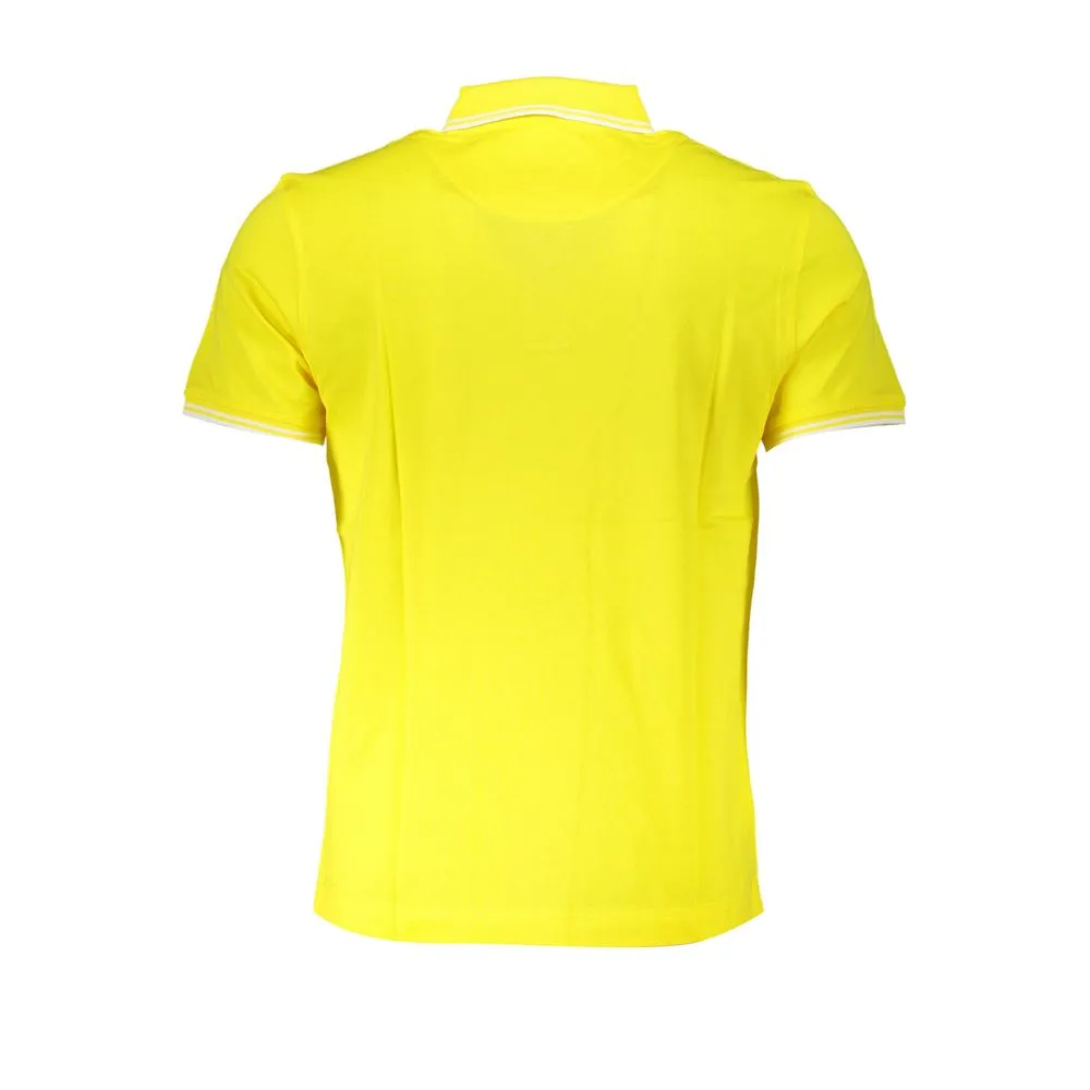 Elegant Yellow Cotton Polo with Contrast Details sold by Louxly product image thumbnail 2