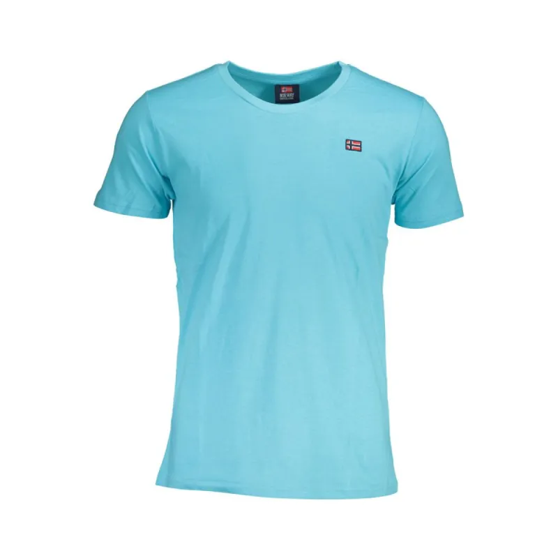 Light Blue Cotton T-Shirt sold by Louxly