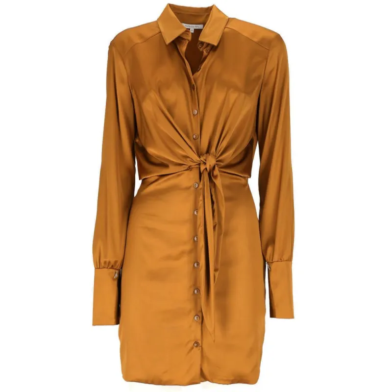 Elegant Long Sleeve Viscose Blend Dress sold by Louxly