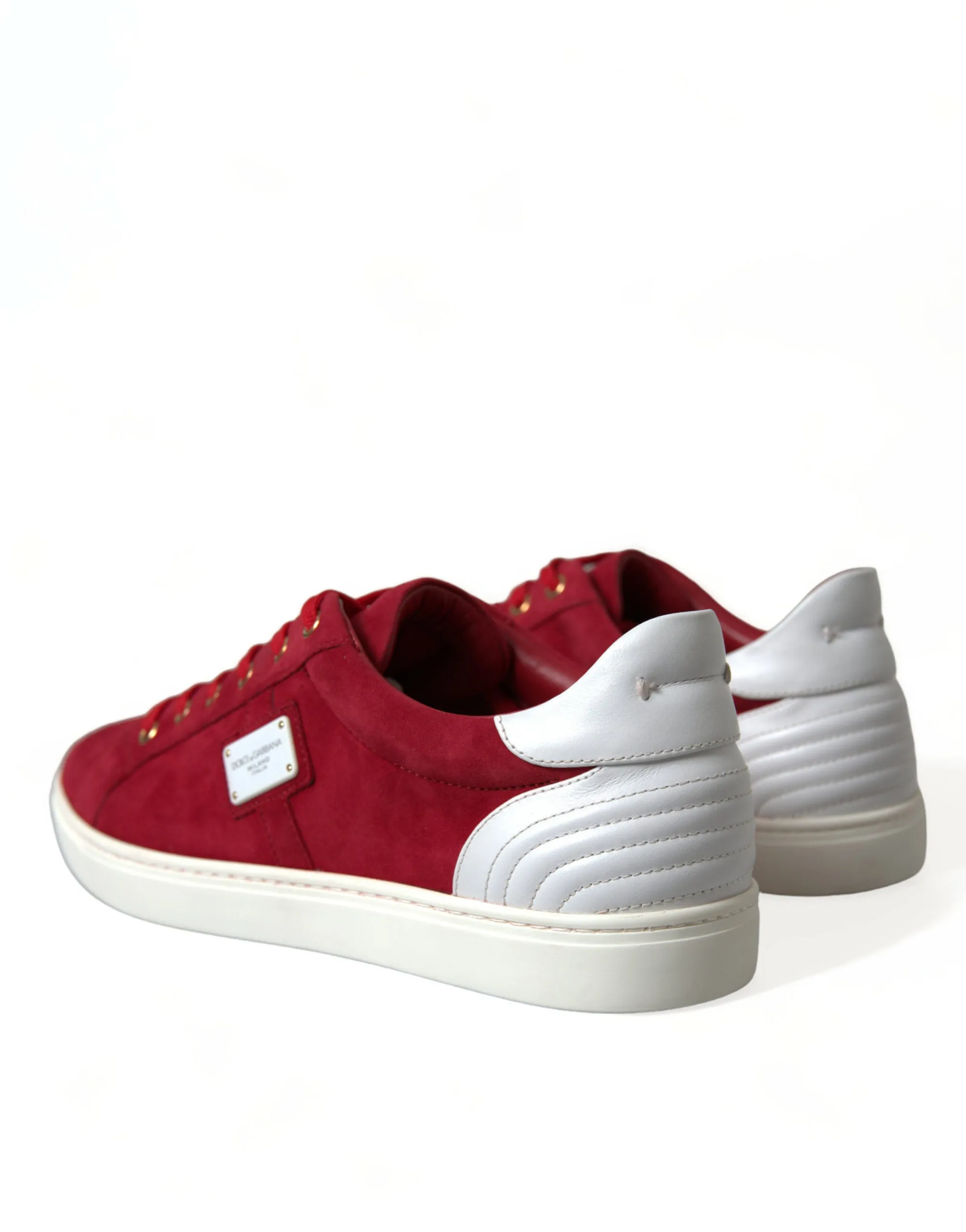 Elegant Red & White Leather Sneakers sold by Louxly product image thumbnail 4