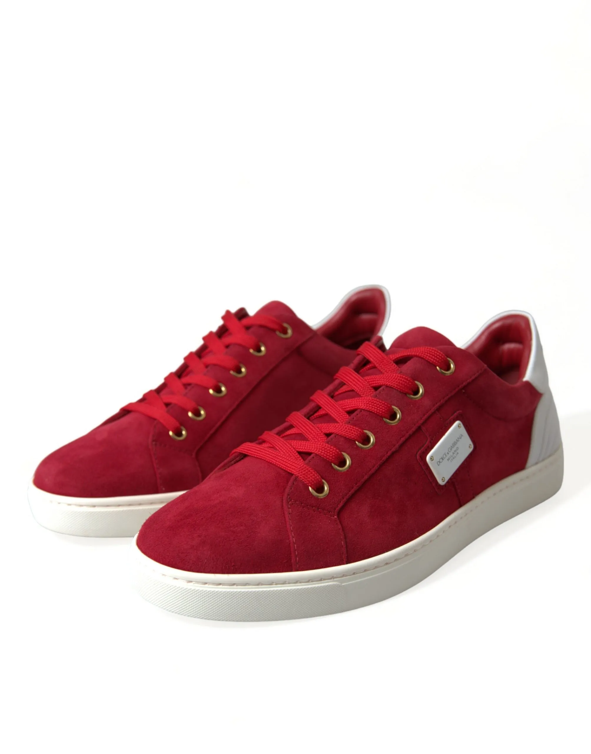 Elegant Red & White Leather Sneakers sold by Louxly product image thumbnail 3