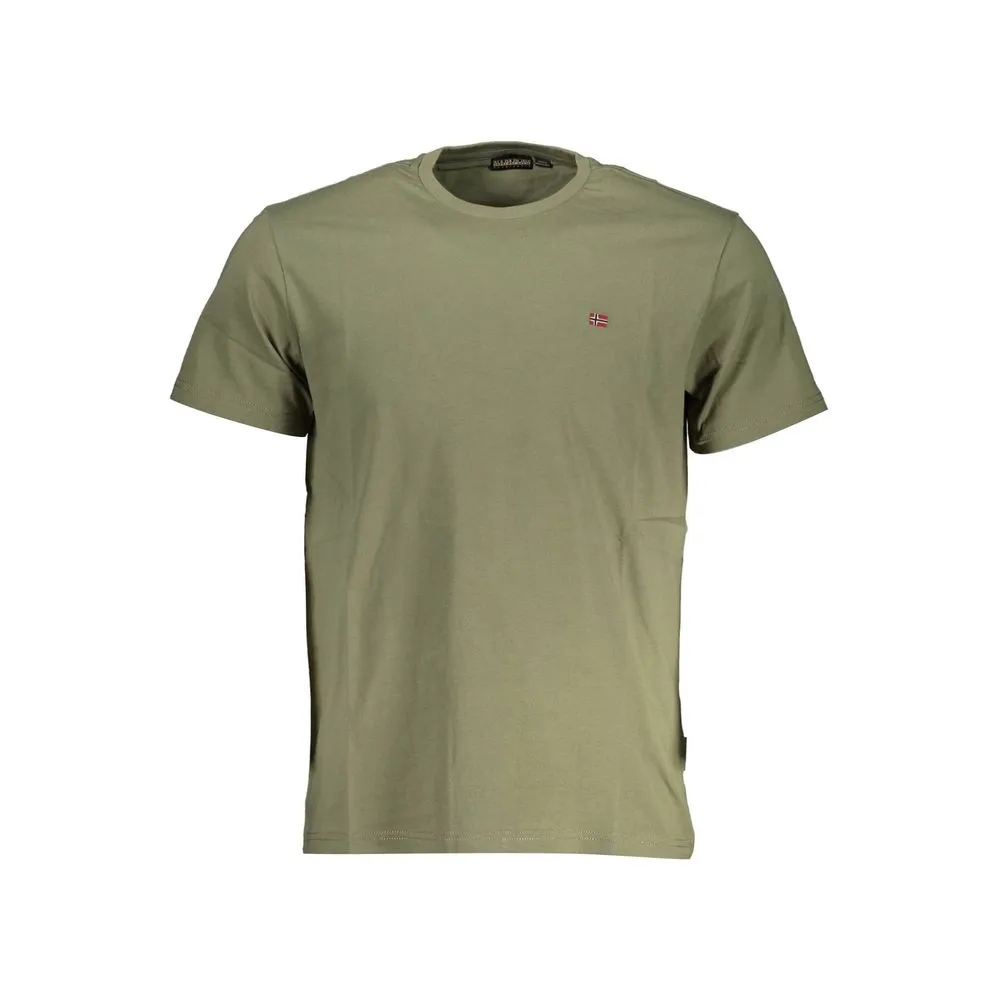 Green Cotton Men T-Shirt sold by Louxly