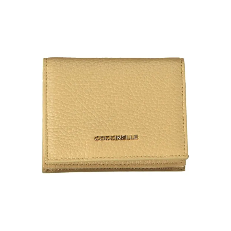 Beige Leather Wallet sold by Louxly