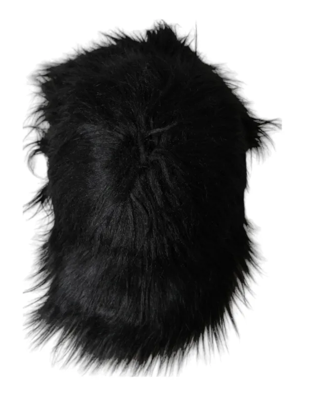 Black Faux Fur Cap Baseball Hat Men sold by Louxly