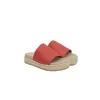 Red Calf Leather Women Sandal sold by Louxly