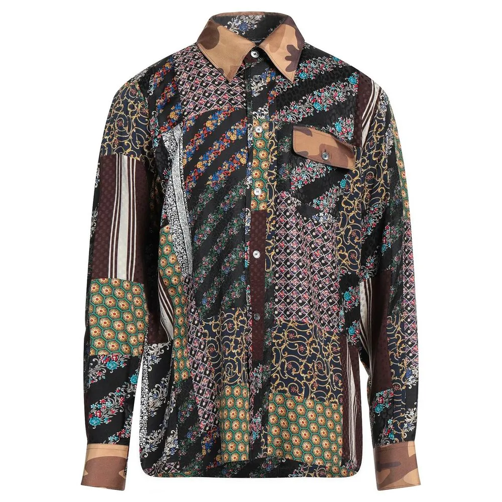 Elegant Multicolor Silk Men's Shirt sold by Louxly