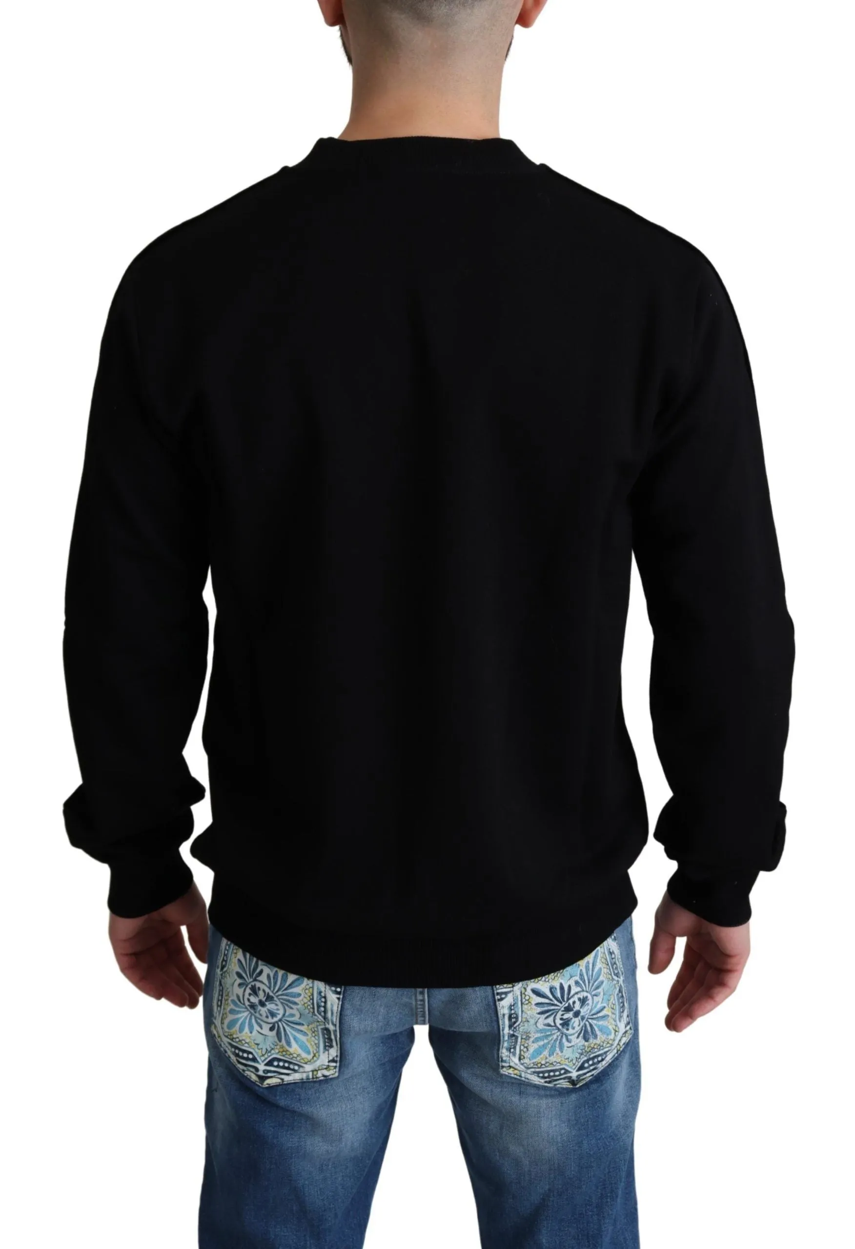 Black Cotton Crown Pullover Mens Sweater sold by Louxly product image thumbnail 4