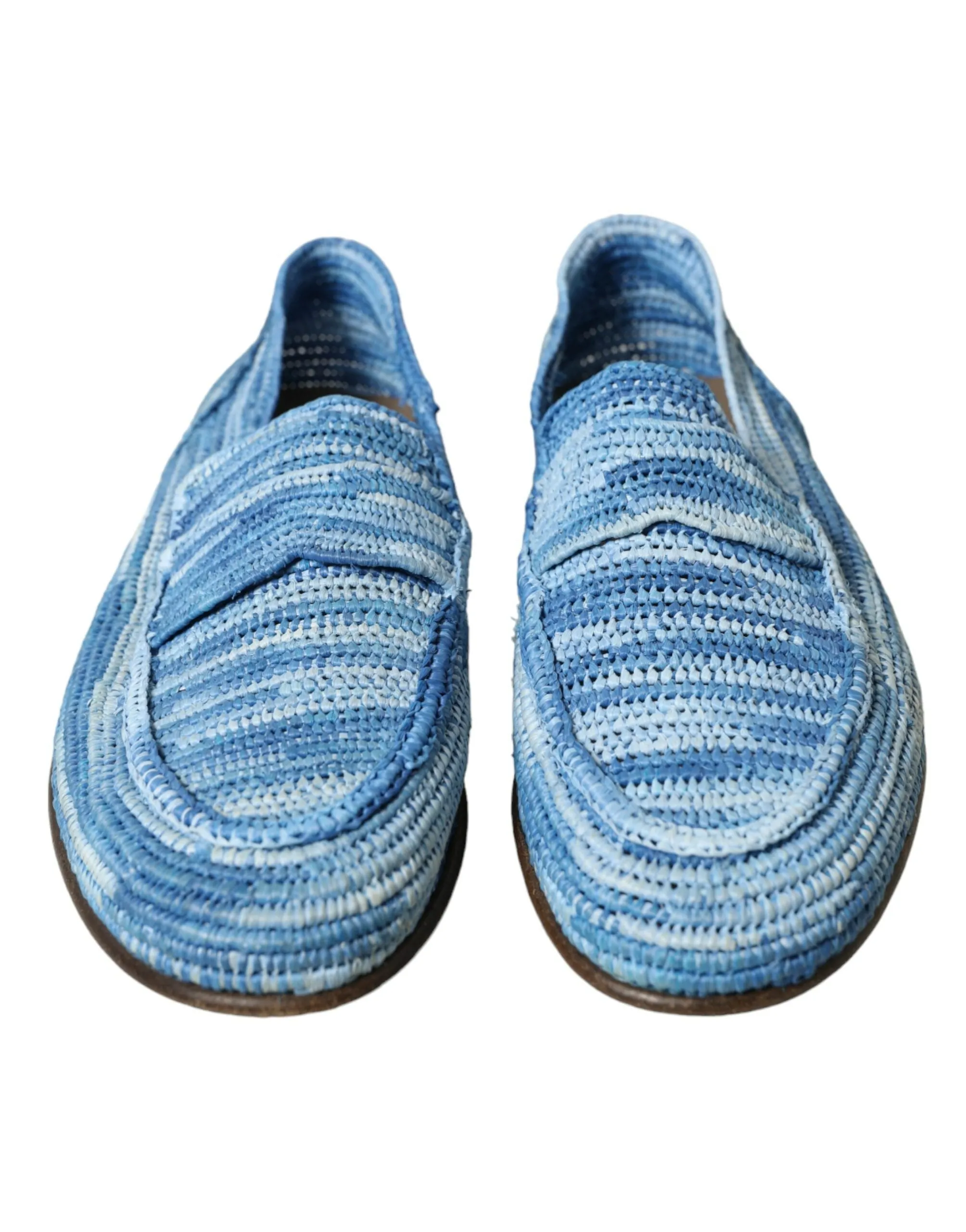Elegant Blue Raffia Slip-On Loafers sold by Louxly product image thumbnail 2
