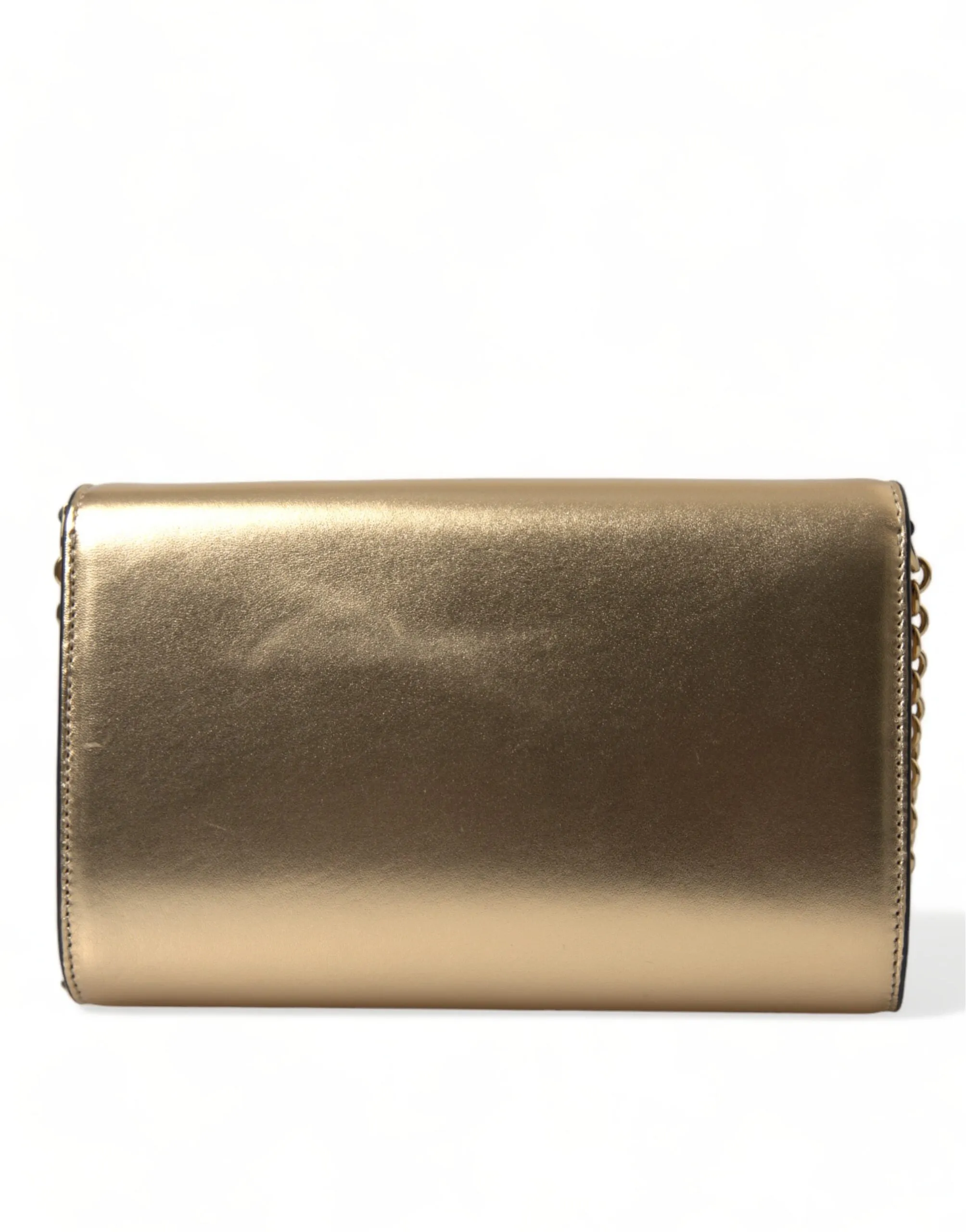 Elegant Metallic Gold Leather Crossbody Purse sold by Louxly product image thumbnail 3