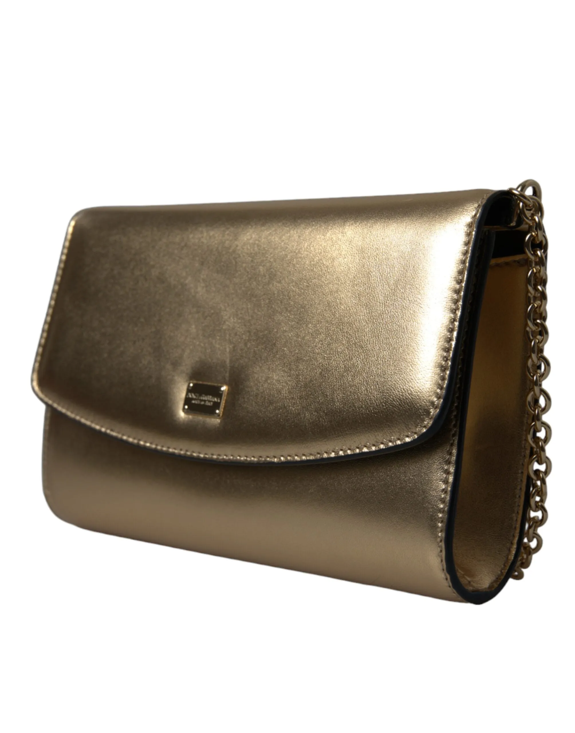 Elegant Metallic Gold Leather Crossbody Purse sold by Louxly product image thumbnail 2