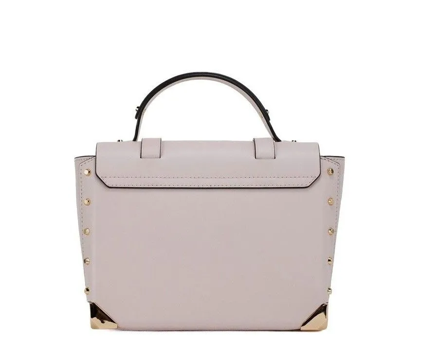 Manhattan Medium Powder Blush Leather Top Handle Satchel Handbag sold by Louxly product image thumbnail 2