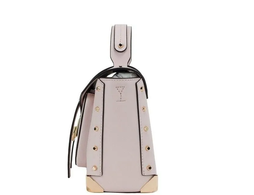 Manhattan Medium Powder Blush Leather Top Handle Satchel Handbag sold by Louxly product image thumbnail 3