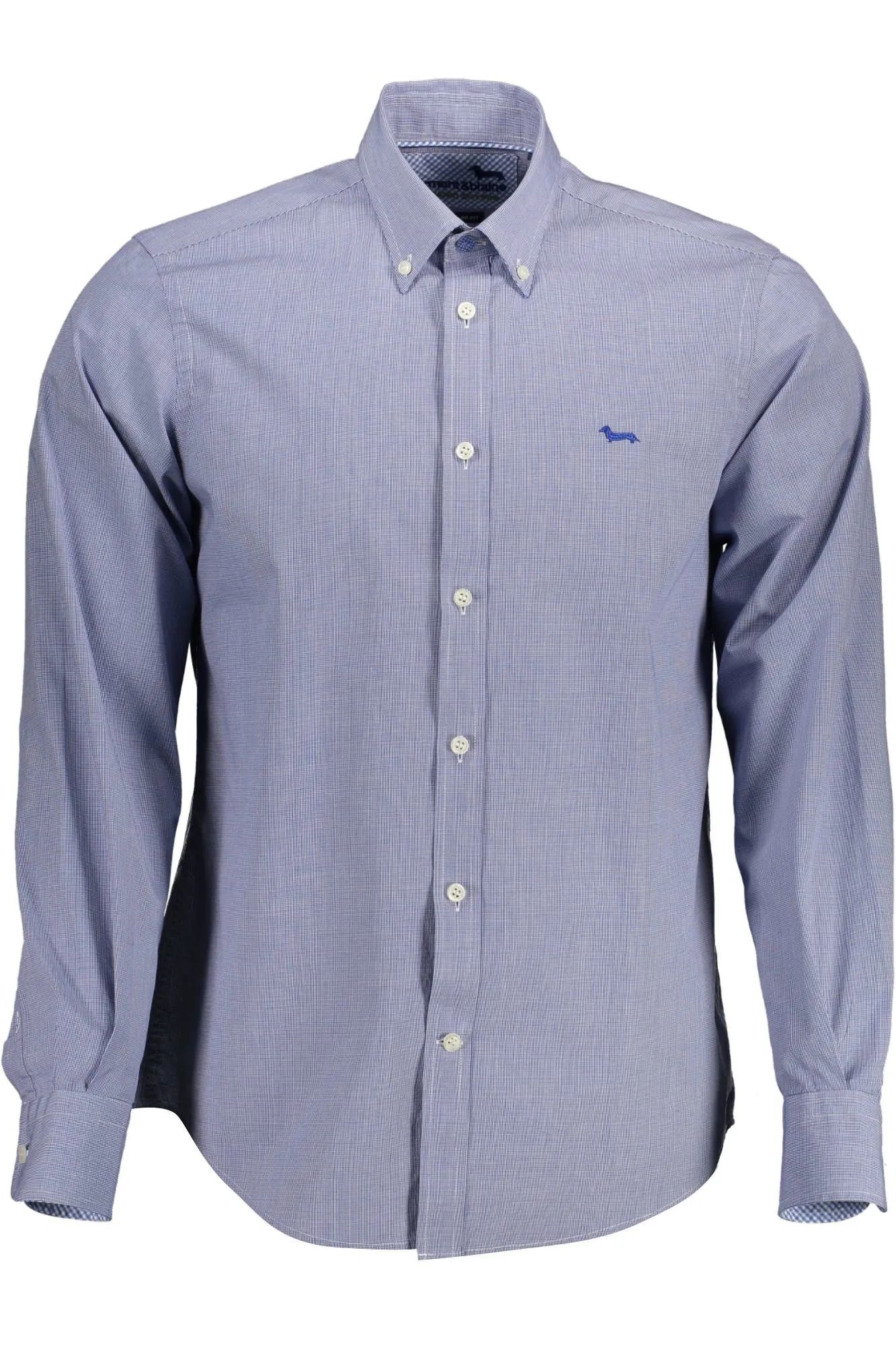 Elegant Blue Long Sleeve Button-Down Shirt sold by Louxly