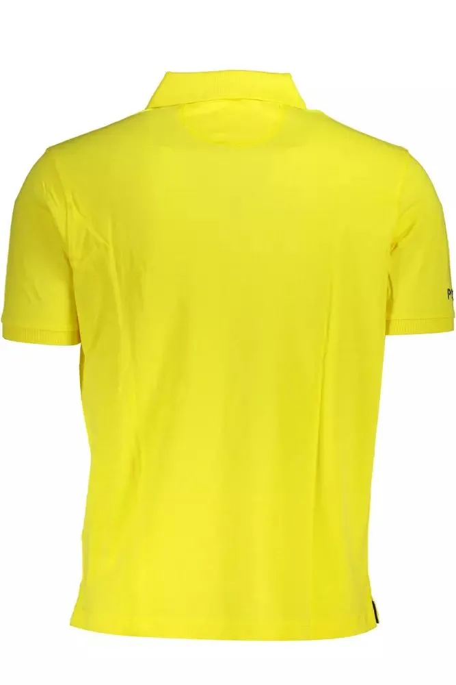 Elegant Yellow Cotton Polo Shirt sold by Louxly product image thumbnail 2