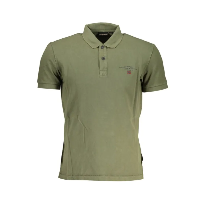 Green Cotton Men Polo sold by Louxly