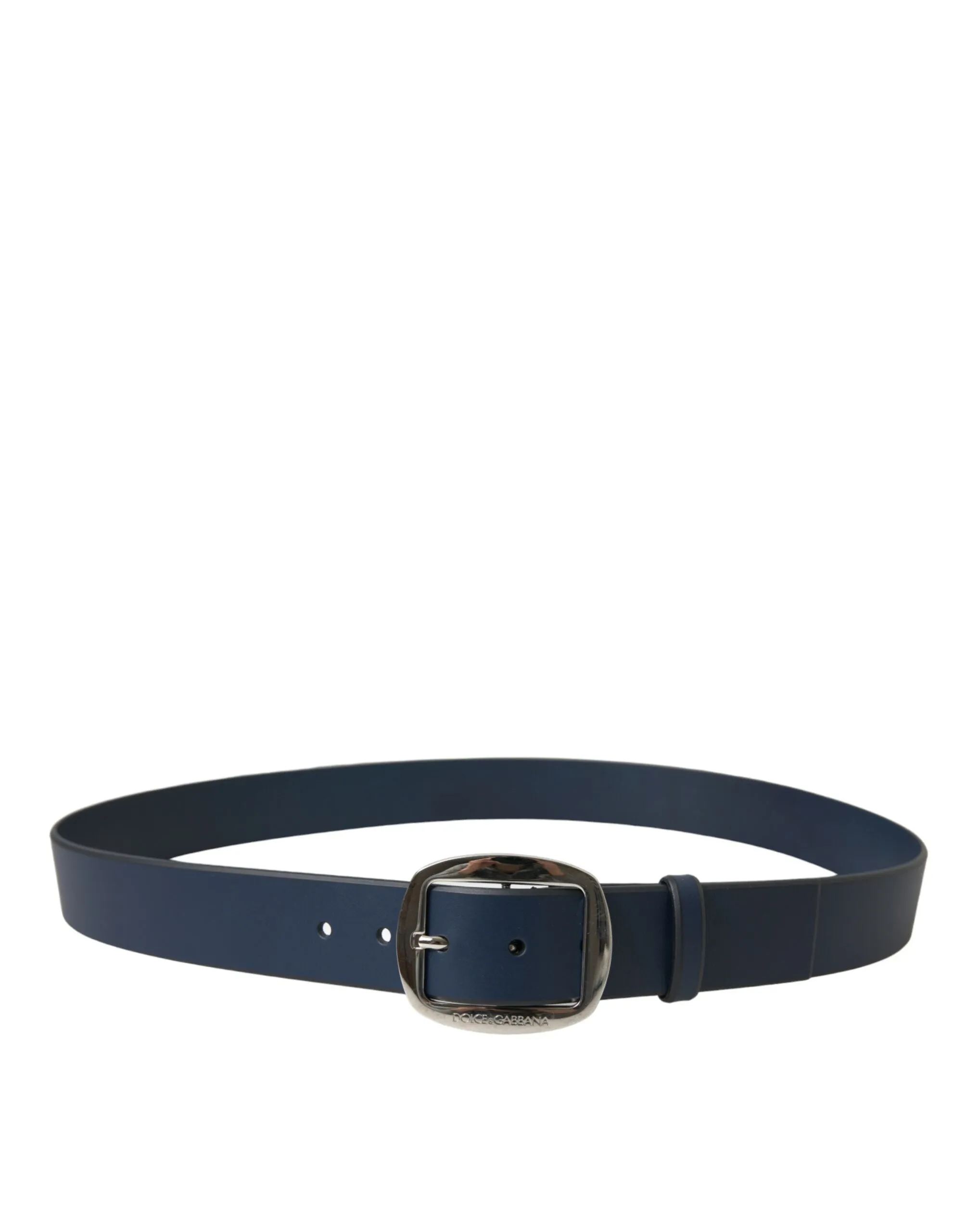 Elegant Blue Calf Leather Belt with Metal Buckle sold by Louxly product image thumbnail 2