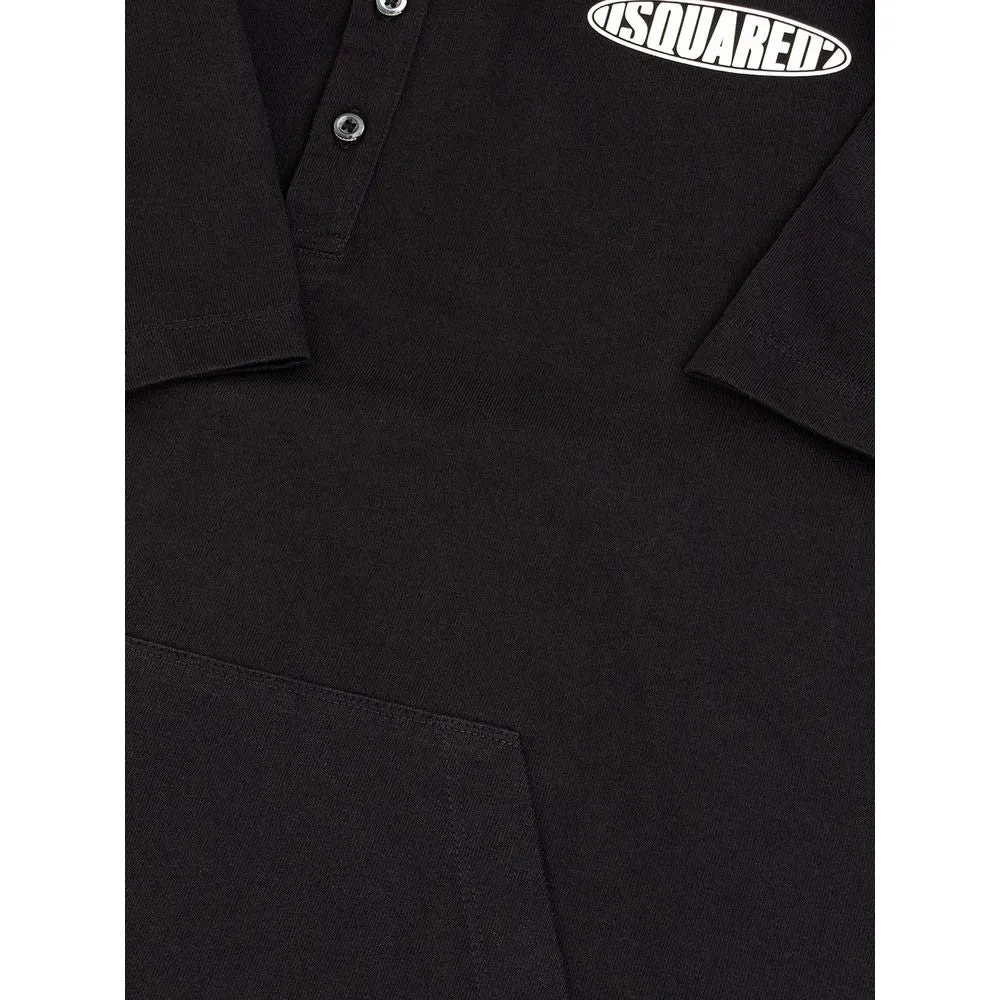 Sleek Black Cotton Polo for Modern Men sold by Louxly product image thumbnail 3