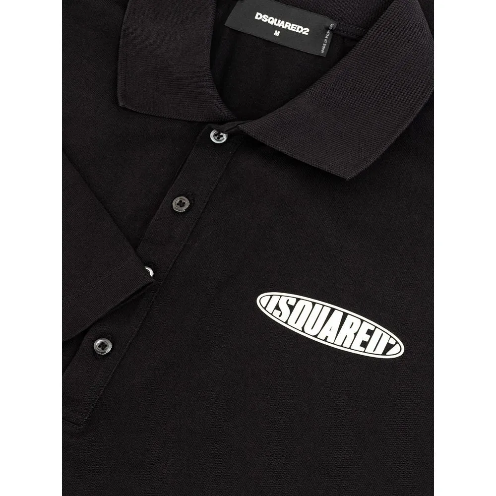 Sleek Black Cotton Polo for Modern Men sold by Louxly product image thumbnail 4