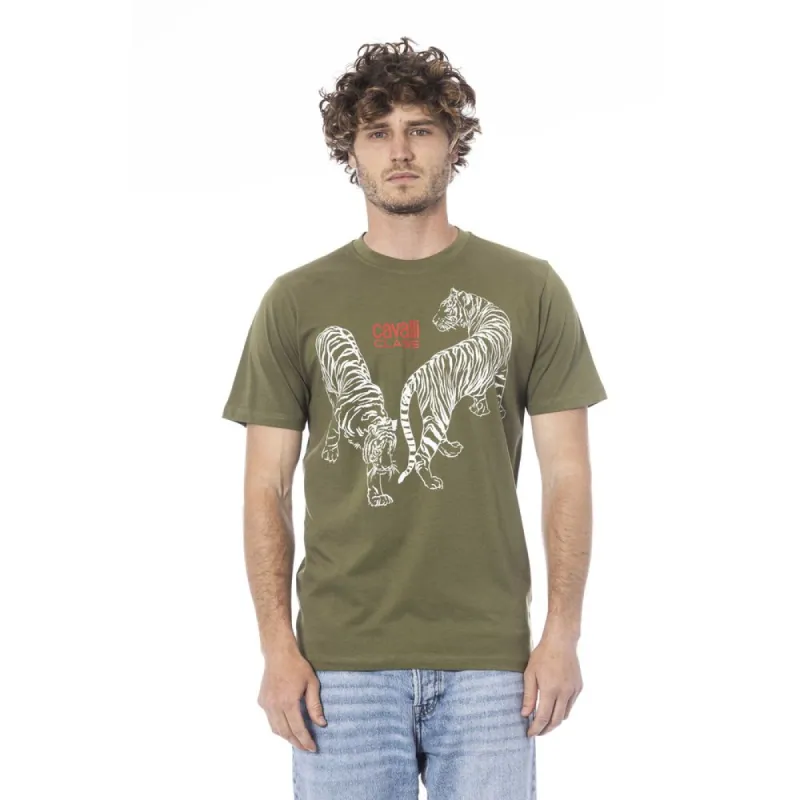 Green Cotton Men T-Shirt sold by Louxly