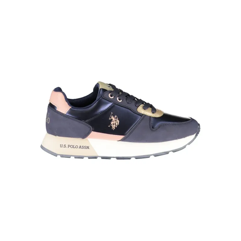 Chic Blue Lace-Up Sneakers with Contrast Details sold by Louxly