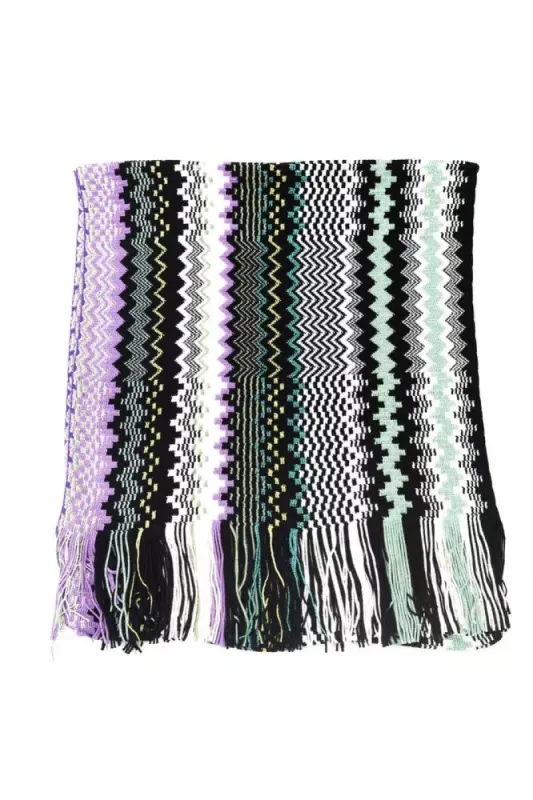 Geometric Fantasy Fringed Scarf sold by Louxly