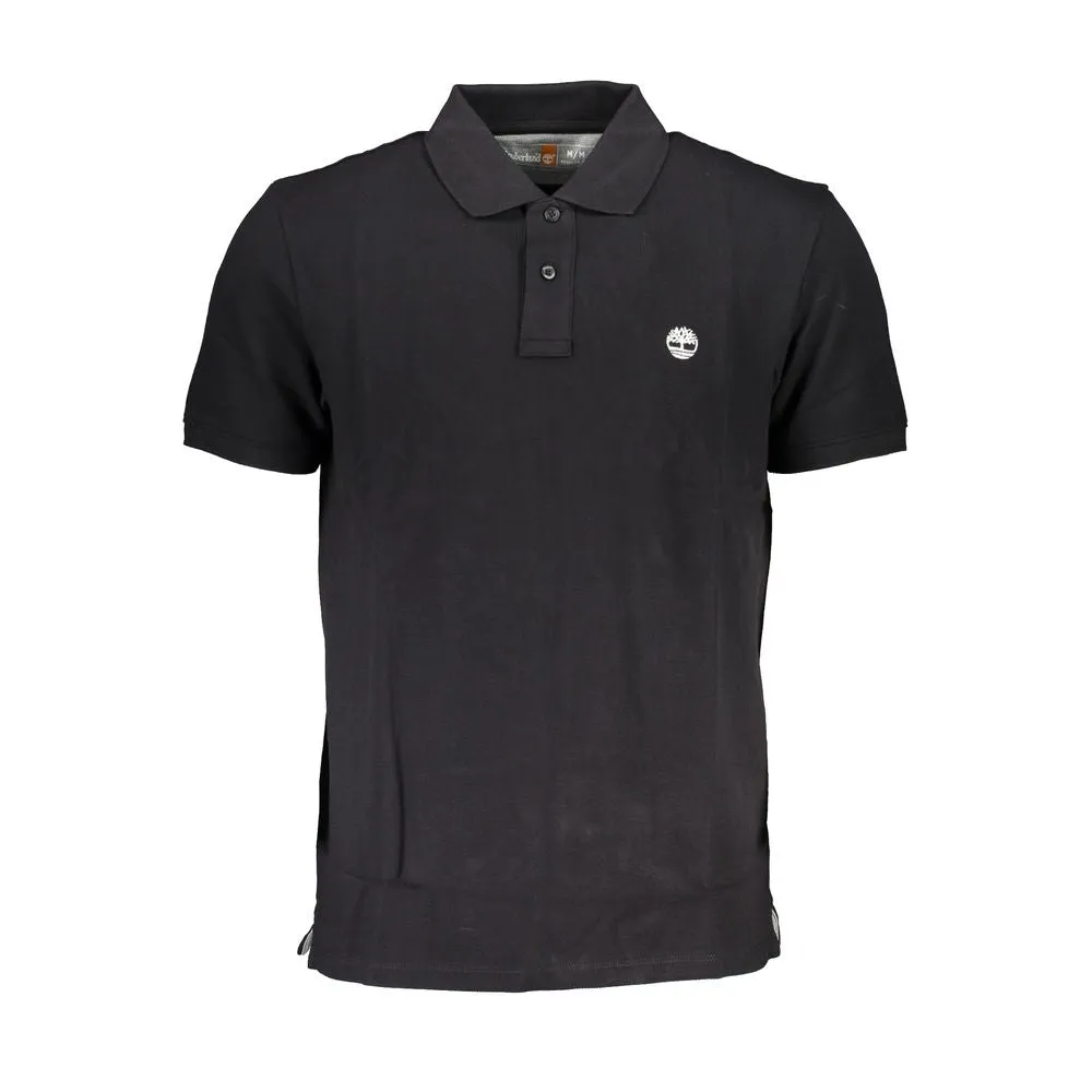 Black Cotton Polo Shirt sold by Louxly