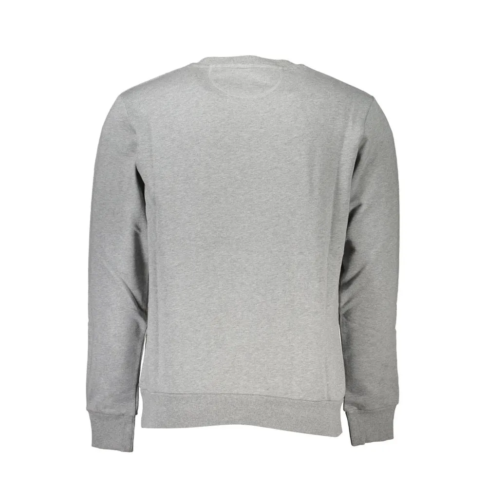 Chic Gray Crew Neck Cotton Sweatshirt sold by Louxly product image thumbnail 2