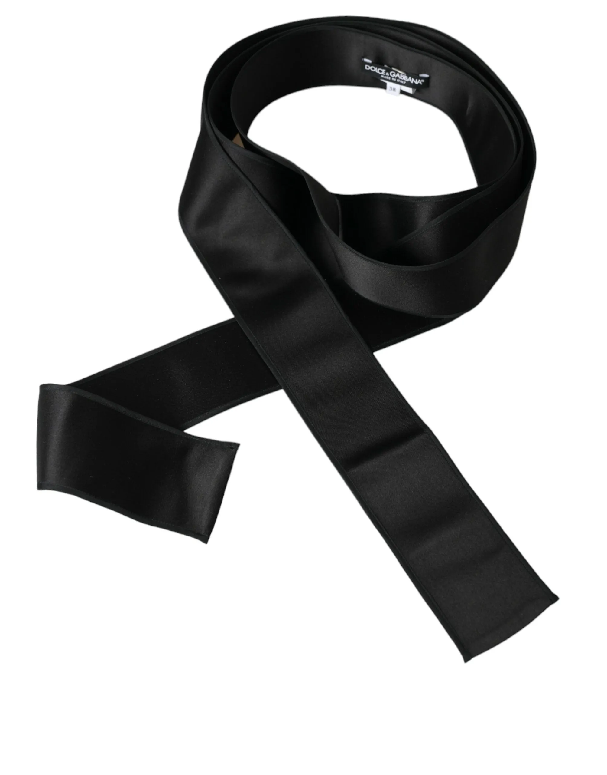 Black Silk Satin Waist Women Belt sold by Louxly