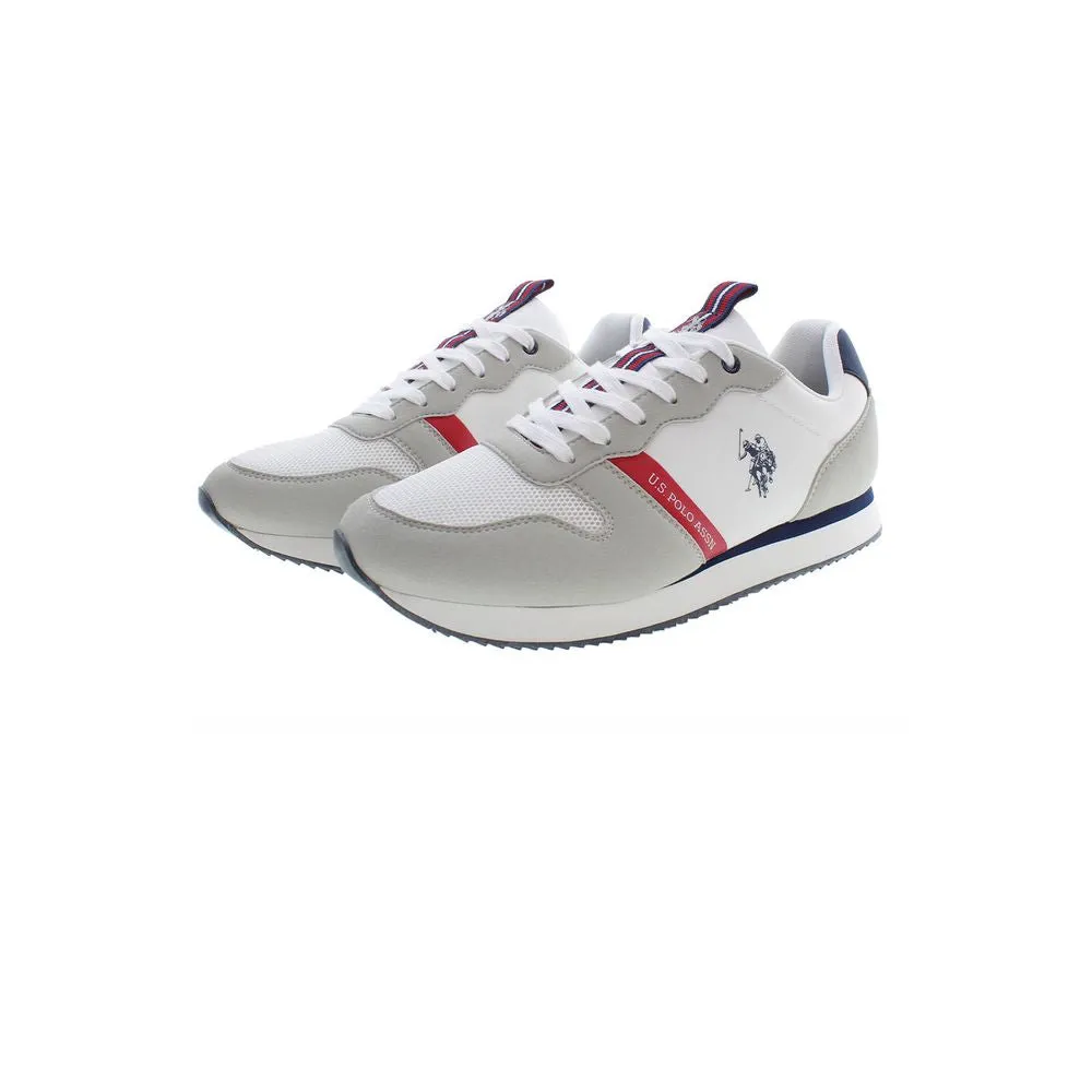 White Polyester Mens Sneaker sold by Louxly product image thumbnail 2