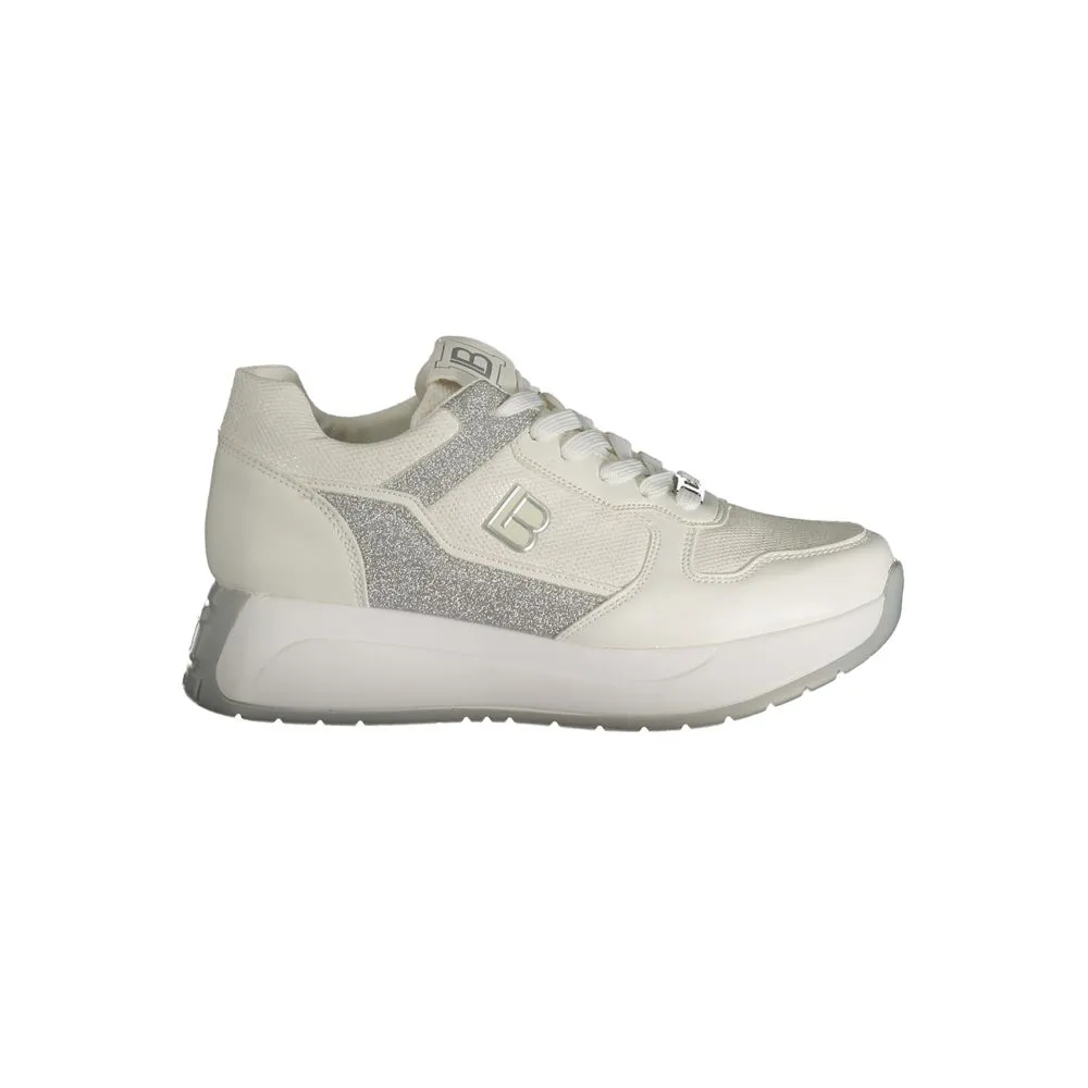 White Polyester Sneaker sold by Louxly